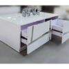 Crystal Coffee Table Silver Pattern