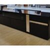 Java TV Stand Black With Silver Trim