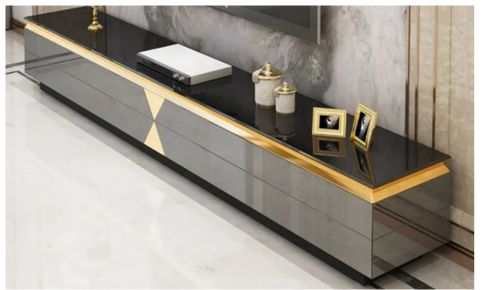 Untitled (490 x 290 px) - 2025-07-21T115815.106 Diamond TV Stand- Black gloss + Gold trim