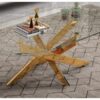 Cleo Coffee Table - Glass top- Oval Shaped
