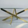 Cleo Coffee Table - Glass top- Oval Shaped
